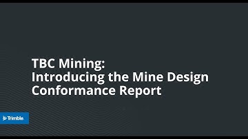 Introducing the Mine Design Conformance Report in TBC Mining