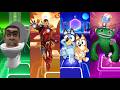 Skibidi Toilet vs Iron Man vs Bluey vs Jumbo Josh 😱 Tiles Hop Impossible Beat