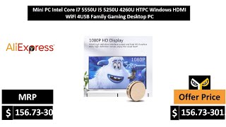 Mini PC Intel Core i7 5550U i5 5250U 4260U HTPC Windows HDMI WiFi 4USB Family Gaming Desktop PC