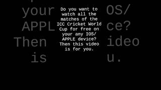 How to watch ICC CWC23 on any iOS/APPLE Device #cwc2023 screenshot 3