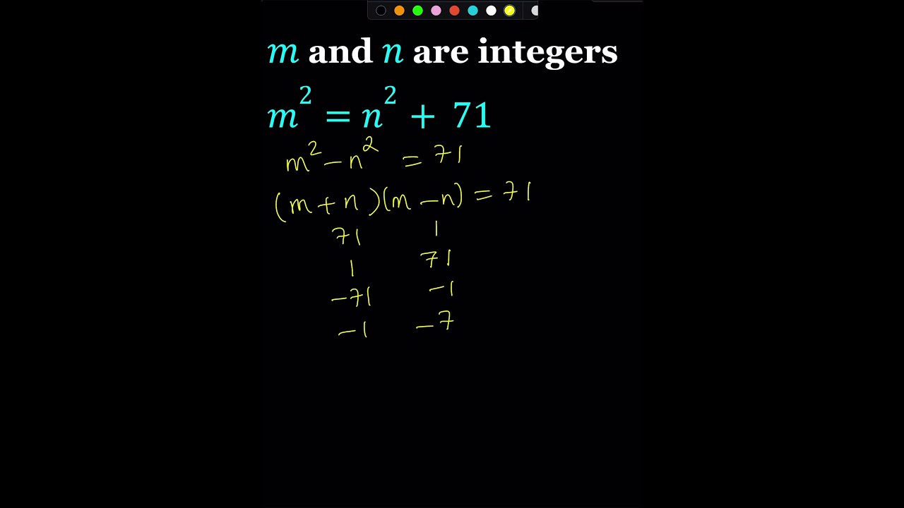 A Quick DIOPHANTINE EQUATION Shorts Shortsvideo Math Numbertheory Algebra