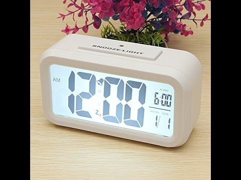 Sveglia Digitale Per La Cucina Dellhome Office Sensore Di Allarme Con Visualizzazione Del Calendario Della Temperatura Del Tempo Display a Ledluce Notturna Snooze,sveglia Da Comodino 