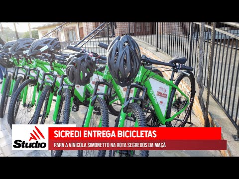 Studio TV | Sicredi entrega bicicletas personalizadas para a Vinícola Simonetto