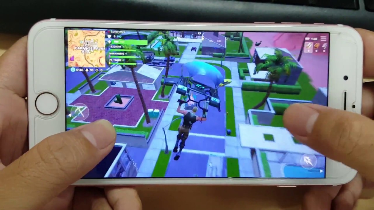 Test Game Fortnite Mobile on iPhone 7 Plus - YouTube