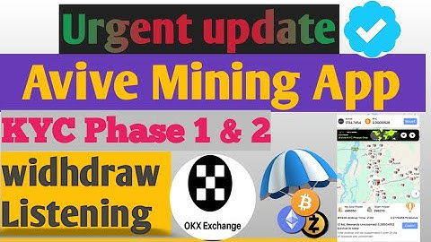 Avive Mining App KYC | Listing | Widhdraw | Urgent update | VV Token Claim
