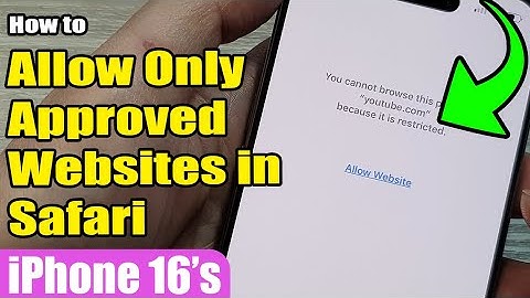 📱 How to Allow Only Approved Websites in Safari 🔒 | iPhone 16/16 Pro Max/iOS 18