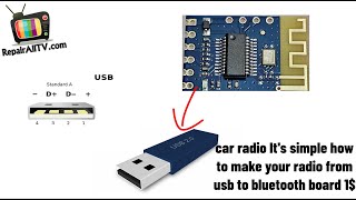 car radio It's simple how to make your radio from usb to bluetooth board 1$