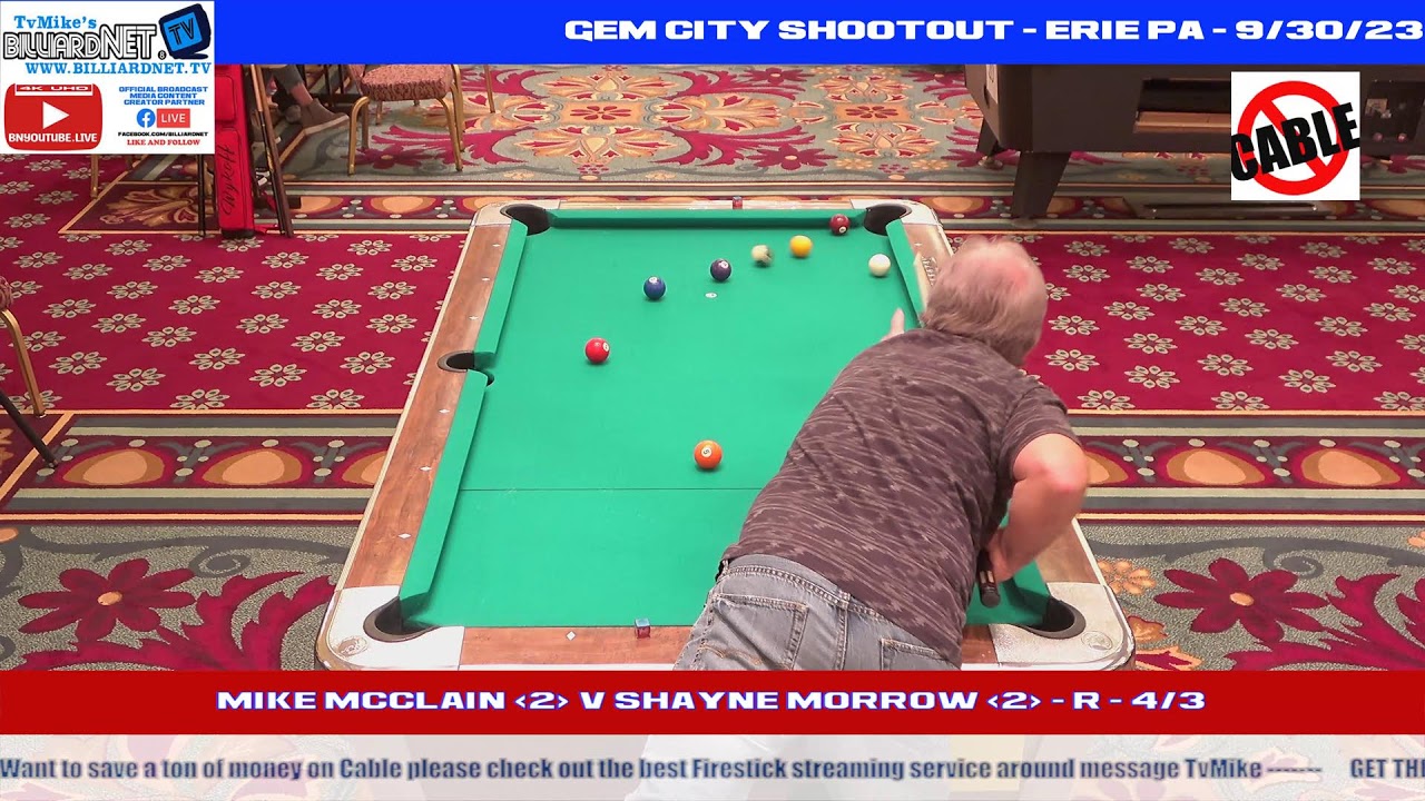 Gem City Shootout - Erie PA - 8 Ball Singles - 9/29/23