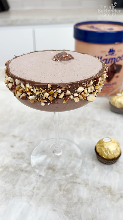 Ferrero Rocher Martini #cocktail #icecream #chocolate