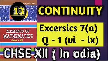 Continuity class 12 | elements of mathematics | Ex 7(a) Q.1(vi-ix)chse math |