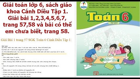 Giải sách giáo khoa toán lớp 6 lời giải hay