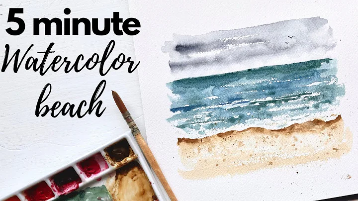 Loose watercolor beach - takes 5 minutes!