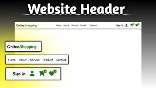 How To Create a Website Header Using HTML CSS And JavaScript | Tutorial For Beginners