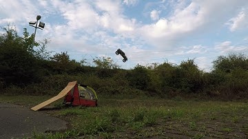 TRAXXAS Rustler Crashes 2WD and 4x4 VXL jumping nonstop , Fails, Outtakes