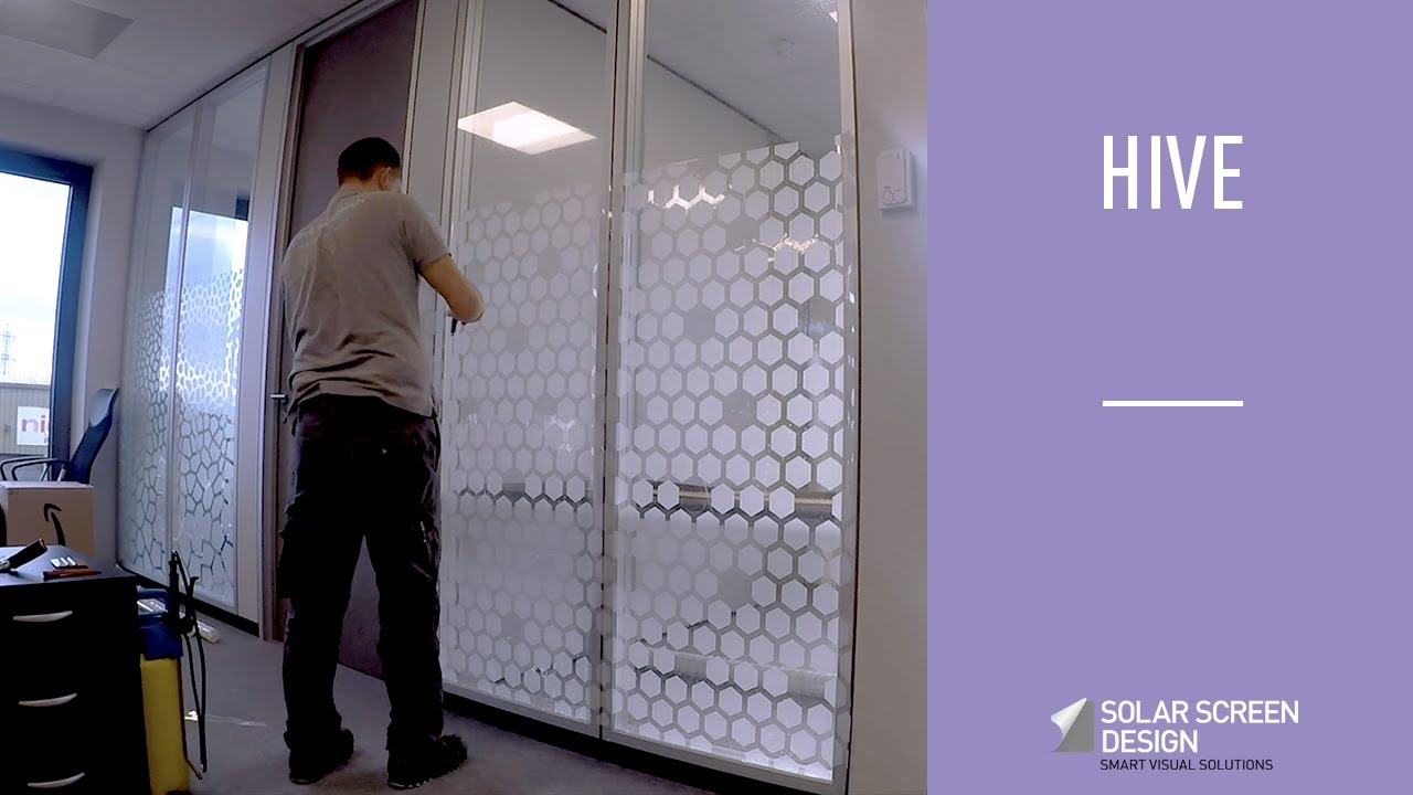 Installation of the Hive decorative window film by Solar Screen YouTube
