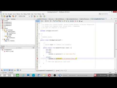 simple java program using if statement netbeans - YouTube