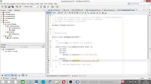 simple java program using if statement netbeans