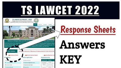TS LAWCET 2022 Response sheets||Lawcet answers KEY ||TS LAWCET 2022.