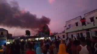 গাজীপুরের বাসন সড়ক এ অগ্নিকান্ড