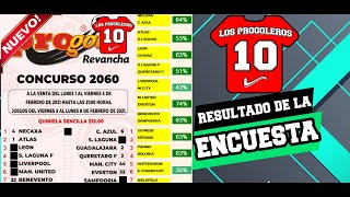 PROGOL 2060 - Listo el resultado de la encuesta de mi grupo de whastapp Los Progoleros