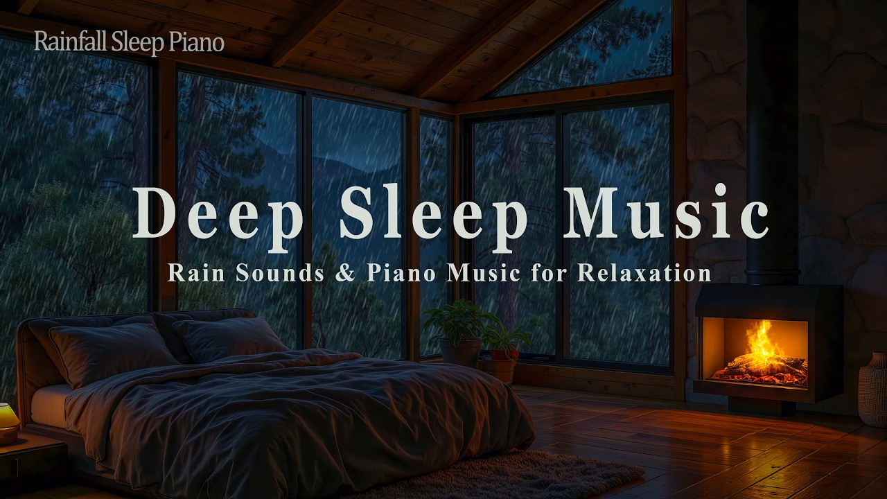 Deep Sleep Music | Relaxing Piano and Rain Sounds 🌧️ Stress Relief ...