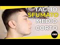 Taglio uomo sfumato medio corto con macchinetta partendo da 3mm non a pelle