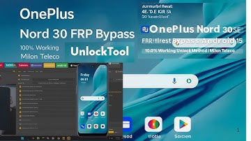 🔓 OnePlus Nord 30 SE FRP Bypass Android 15 | 100% Working UnlockTool Method | Milon Teleco