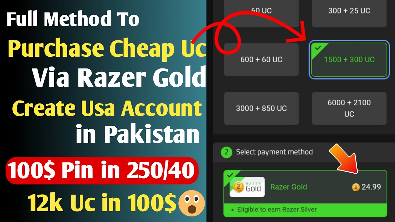 How to Purchase Cheapest Uc Through Razer Gold 🥵 Purchase 100 Pin