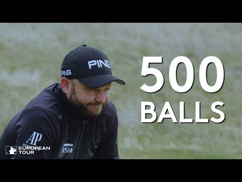 Andy Sullivan tries to make a hole-in-one with 500 balls