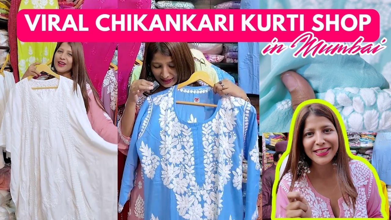PURE CHIKANKARI Kurtis from ₹500 ONLY! 😱 HIDDEN GEM at Market Mumbai! MALABIS