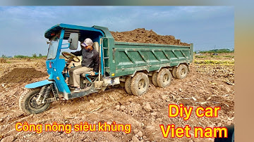 Amazing ! Công nông Bốc Đầu chở đất xuống ruộng | agricultural vehicle carrying super powerful soil