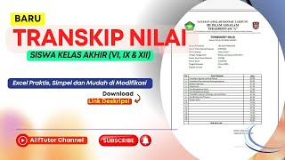 DOWNLOAD APLIKASI TRANSKIP TERBARU, CARA BUAT TRANSKIP NILAI EXCEL MUDAH GRATIS @AlifTutor