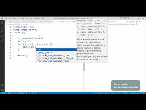 🔥🔥C++ program to print Inverted Half Pyramid using stars💥💥 #cpp #coding #pattern #code #pyramid