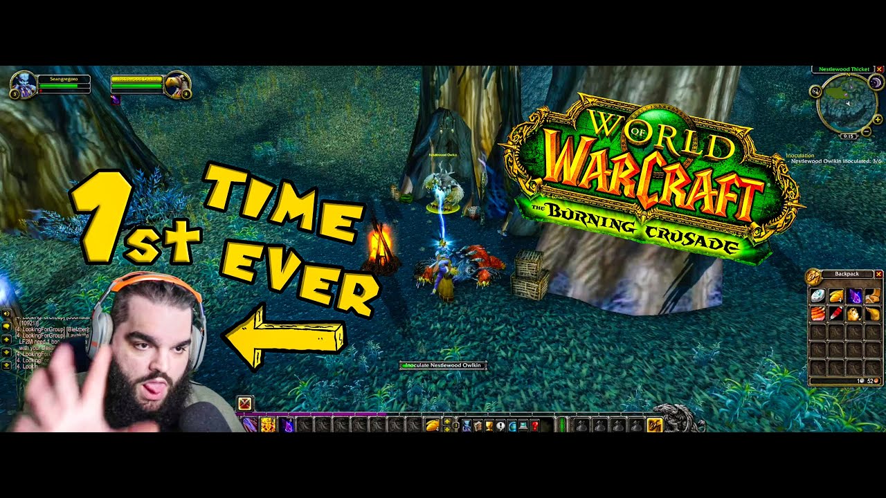 Day 1 - First time EVER playing WOW - TBC - Draenei Warrior Tank