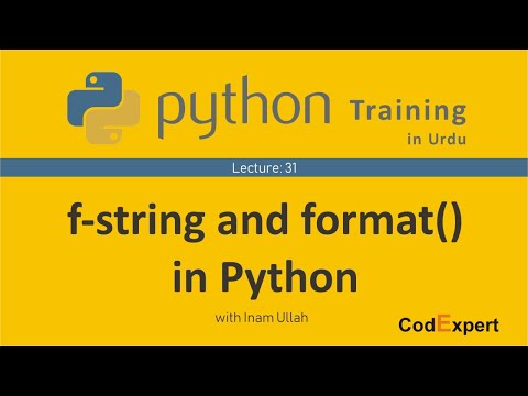 31_f-string and format in Python in Urdu | Inam Ullah
