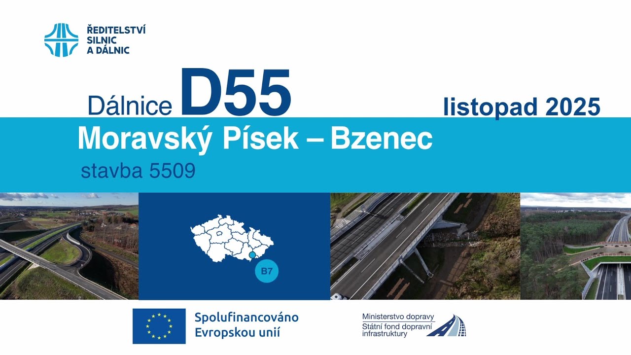 D55 5509 Moravský Písek – Bzenec (dokumentace z dokončování stavby 11/2025)