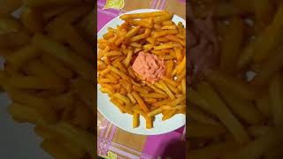 SNACK TIME WITH A FRIES DIP IN A CHEESY SAUCE #SHORTS | Rheavell AR