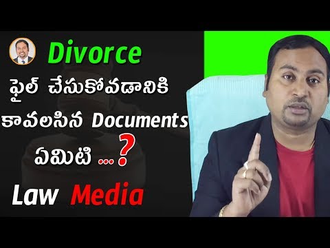 Documents required for filing Divorce in Telugu | Law Media | High Court Advocate - Sai Krishna Azad