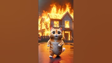 cat🐈The cat burned the House 🥺story cat videos#catvideo#aiimages#aicat#meowmeow #shorts #story
