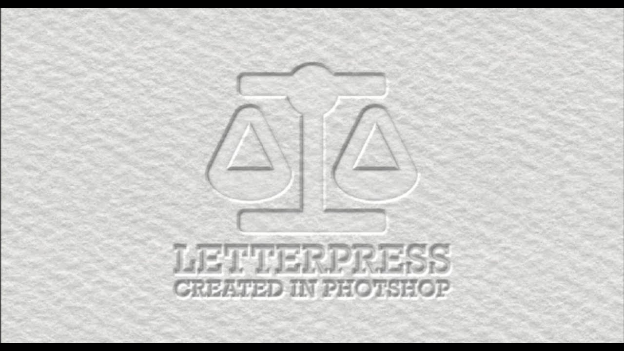 Letterpress Text Effect Tutorial YouTube