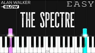 Alan Walker - The Spectre | SLOW EASY Piano Tutorial