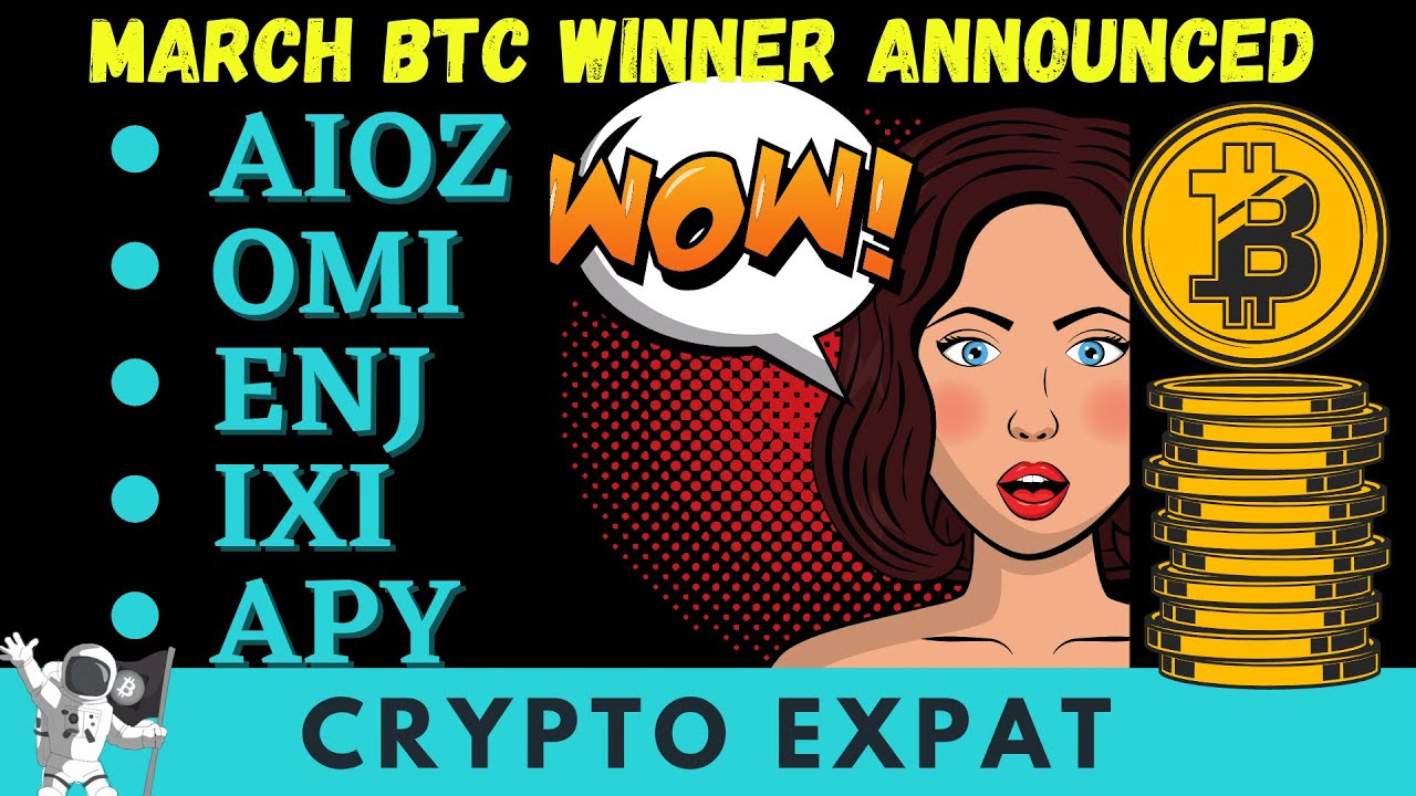 Crypto Coin update April , OMI, ENJ, AIOZ, IXI, APY, Bitcoin Competition Winners !!
