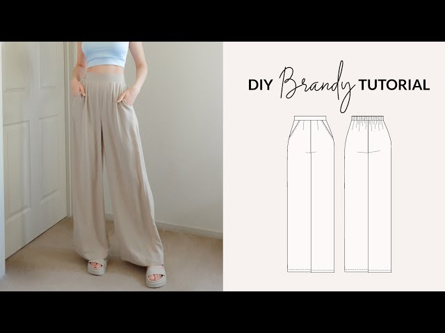 DIY Wide Leg Pants Tutorial + Sewing Pattern 