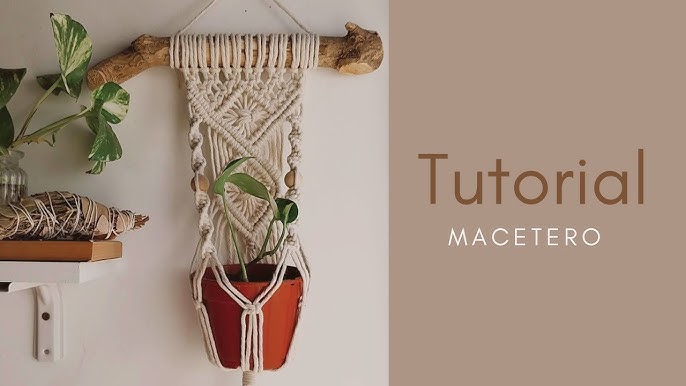 DIY colgador de plantas con una escuadra de madera - Blog Mabaonline