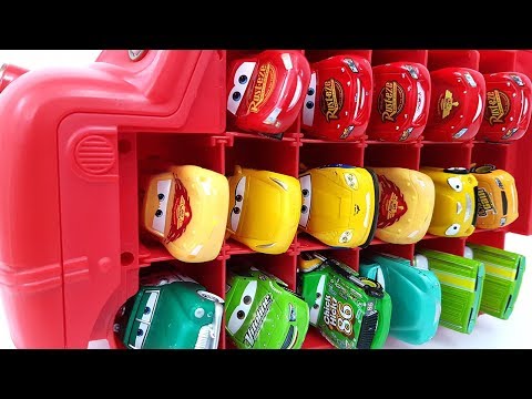 LEARN COLORS for Children With Cars Disney Cars 3 Mack Truck Hauler Colours for Kids Learning Videos - 동영상