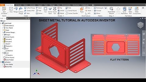 Sheet metal Bracket in Autodesk Inventor tutorials || Inventor 3d Modelling || Sheet metal Flat Part