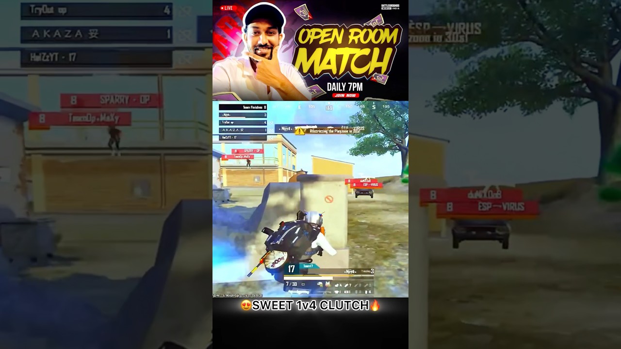 Best In Room Match | 😍Sweet 1v4 Clutch🔥 @NOVA 