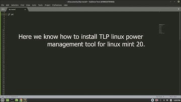 How to install TLP in linux mint 20