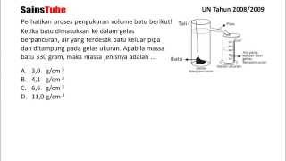 Pembahasan soal ujian nasional ipa smp 2009 materi massa jenis