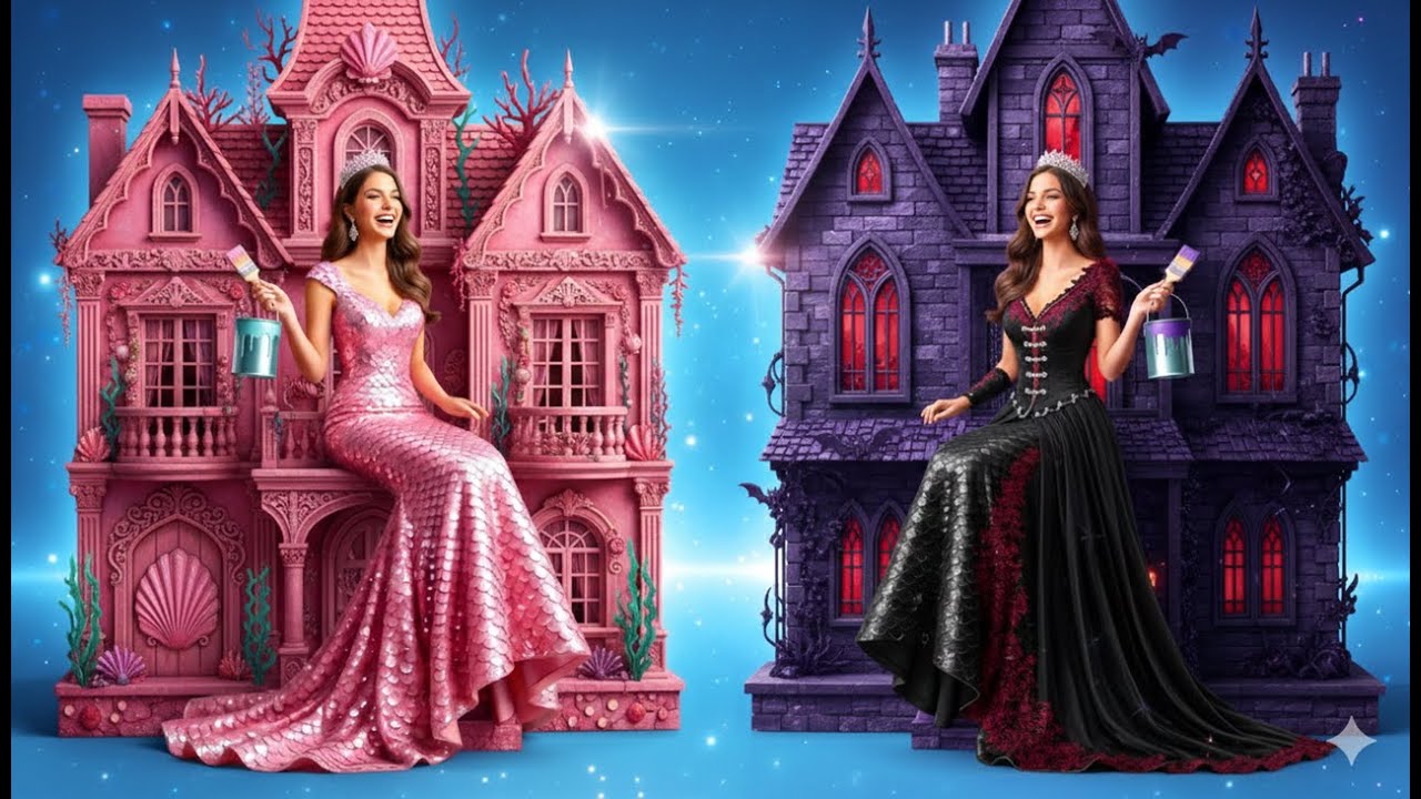 Mermaid or Vampire? 🧛‍♀️✨ Fantasy Glow-Up Transformation!